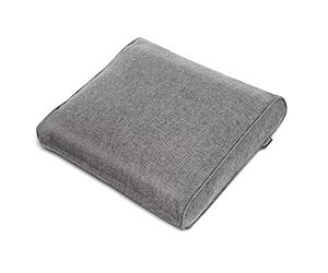 BOMOE Premium Coussin de Jardin Dossier 70x40 cm - Protection UV & Housse Lavable - 10cm Épaisseur - Confortable Coussin Salon de Jardin Exterieur Gris Clair pour Fauteuil Banc Chaise - Ilano