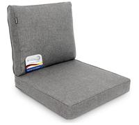 bomoe Premium Lot de 2 Coussins Jardin Assise 70x70 cm & Dossier 70x70 cm - Gris Clair- Ilano