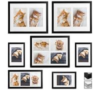 BOMOE Set de 7 Cadres pour Photos décoratif avec passepartout décoration