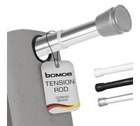 bomoe Tringle Rideau De Douche Extensible Sans Perçage 140-260 cm - Barre de Douche Télescopique Aluminium Antidérapante pour Rideau Douche, Salle de Bain, Baignoire - Tringle Vêtements Chrome Neptun