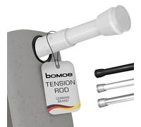 bomoe Tringle Rideau De Douche Extensible Sans Perçage 70-120 cm - Barre de Douche Télescopique Aluminium Antidérapante pour Rideau Douche, Salle de Bain, Baignoire - Tringle Vêtements Blanc Neptun