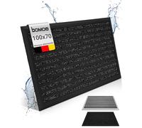 BOMOE XXL Paillasson Aluminium 70x100 cm Extra Large - Antidérapant Inoxydable Résistant aux Intempéries - Paillasson Exterieur Interieur pour Porte d'Entrée Bureau - Paillasson Anthracite AluGant