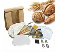 BOMOOMOO Kit Pain au Levain, Banneton Pour Pain 23 cm, Kit Boulangerie, Réalisez Votre Propre Pain Traditionnel à Motifs Spirales