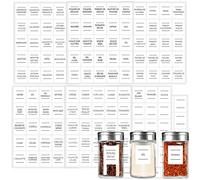Bomtop 175 Étiquettes Épices Français Cuisine Autocollant Adhésives pour Bocaux Pots Étiquette Cuisine Bocaux, Étiquettes pour Bocaux Réutilisable pour Bocaux de Produits Alimentaires (Rectangle)