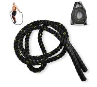 Bomvabe Corde à sauter lourde de 0,7 kg pour femme - Corde à sauter lestée longue de 280 cm pour le fitness, la boxe - Pour le renforcement musculaire, la musculation et l'endurance