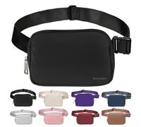 Bomvabe Sac banane pour femme, sac banane tendance Lulu avec sangle réglable, sac banane pour tous les voyages, Noir, S, Mode