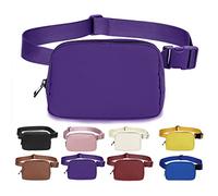 Bomvabe Sac banane pour homme et femme - Petit sac banane - 1 l - Avec sangle réglable de 55 cm à 100 cm - Sac banane tendance pour la course, le sport, l'extérieur, lilas, Taille unique, Fashion