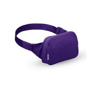 Bomvabe Sac banane violet avec fermeture éclair bidirectionnelle de 1 L pour femmes et filles, sac banane avec sangle réglable de 134,6 cm, sac banane tendance pour voyage, gym, course à pied