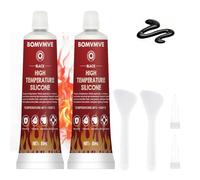 BOMVMVE Colle Refractaire, Colle Haute Temperature, Silicone Haute Temperature, Mastic Refractaire, Convient pour Four à Micro-Ondes, Four, Cuisinière à Induction, Hotte de Cuisine, Noir