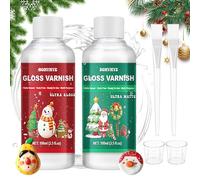 BOMVMVE Kit de Vernis Argile Autodurcissante 200 ML, Contient Un Vernis Brillant et Un Vernis Mat, Produit d'étanchéité pour Argile Séchant à l'air, Imperméable et Résistant Aux Rayures