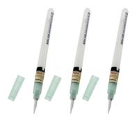 BON-102 Lot de 3 stylos à souder à pointe pinceau transparente rechargeable pour carte PCB soudure et entretien