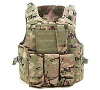 Bon Amixyl Gilet de Chasse Tactique Réglable Armée Militaire Gilet de Combat Airsoft Paintball Attaque Outdoor Jungle Jeu Protection, Camouflage CP