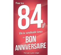 Bon anniversaire - 84 ans - Carte livre d'or: Taille M (12,7x20cm)