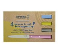 Coffret couteau Opinel de table CAMPAGNE x4 rose gris till