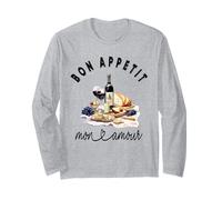 Bon Appetit Mon Amour Pique-Nique Français Gourmet Vin et Fromage Manche Longue