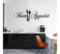 Bon Appétit Stickers, Sticker Bon Appetit, Bon Appetit Citation, Stickers Rouge Bon Appétit, Couteau Et Fourchette DIY Wall Mural Famille Accueil Autocollant