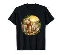 Bon Berger Jésus Écriture de Foi chrétienne T-Shirt
