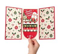 Bon cadeau cadeau de Noël cascade rabattable porte-bons | Ne se froisse pas ; pas de papier cadeau nécessaire, il suffit d'insérer un bon cadeau ; pour les amis, les enseignants