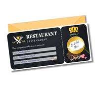 Bon cadeau restaurant, invitation à dîner, repas | Carte cadeau à gratter personnalisable | Chèque-cadeau restaurant | Carte cadeau couple, Saint Valentin, Noël, romantique, amour (Restaurant)