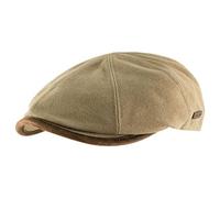 Bon Clic Bon Genre Béret - Casquette Plate imperméable, Homme ou Femme Taranto Canvas - Taille 58 cm - Beige