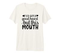 Bon cœur, Attitude Sarcastique de la Bouche drôle T-Shirt Haut de Gamme