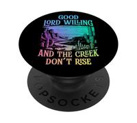Bon Dieu le veut et le ruisseau ne monte pas PopSockets PopGrip Adhésif
