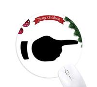 bon geste silhouette mode tapis de souris en caoutchouc de sapin de noël