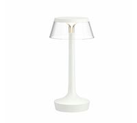 Bon Jour Unplugged Bordlampe Hvid Krop Og Transparent Skærm