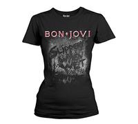Bon Jovi T-Shirt Slippery When Wet Album Femme Noir