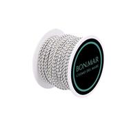 BON.MAR Silhouette en dyneema revêtue, Sk75, bobine 50 m, blanc inserts noirs, Ø1,5 mm