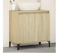 Bon marché - Colonne sous lavabo - Meuble d'évier chêne sonoma 58x33x60 cm,Bois d'ingénierie plds691250