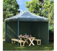 Bon marché *Paroi Latérale pour Tente 2 pcs Vert 300 x 195 cm en polyéthylène avec fermeture éclair et fixation autoagrippante oaj63