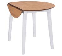 Bon marché * Table à manger - JILL'S Table cuisine - ronde à abattant MDF blanc FR7753