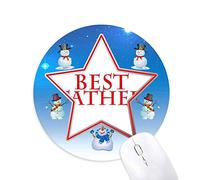 bon père exemple parents bonhomme de neige, tapis de souris série star mat