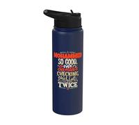 Bon Père Noël Mohammed Dire drôle Nom Mohammed Stainless Steel Insulated Water Bottle