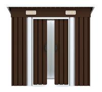 ""Bon plan"" Abri de stockage pour jardin - JILI HOT - Cabane à outils Marron 194x121x181cm Acier Thome5255902