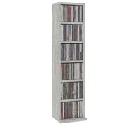 ""Bon plan"" Armoire à CD - meuble Étagère Colonne - JILI HOT - Gris béton 21x20x88cm - Bois d'ingénierie - Pour salon/bureau