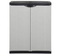 ""Bon plan""Armoire de rangement de jardin - Hangar de Stockage - 1 étagère Gris/noir 68x40x85 cm - anti-basculement FR55444396935