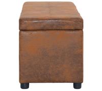 ""Bon plan"" Banc avec compartiment de rangement - JILI HOT - Banquette de rangement 116cm Marron Similicuir Thome7058488