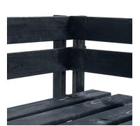 ""Bon plan"" Banc d'angle palette de jardin - JILI HOT - 2 sièges - bois noir - Pour extérieur/parc Thome7483614
