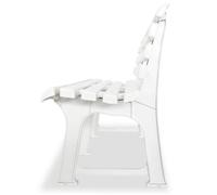 ""Bon plan"" Banc de jardin - JILI HOT - 2 sièges - 145,5cm Plastique Blanc - Pour extérieur/parc Thome5179780