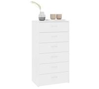 ""Bon plan"" Buffet bahut vaisselier - JILI HOT - Buffet avec 6 tiroirs - Blanc 50x34x96cm - Bois d'ingénierie - commode