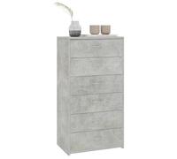 ""Bon plan"" Buffet bahut vaisselier - JILI HOT - Buffet avec 6 tiroirs - Gris béton 50x34x96cm - Bois d'ingénierie - commode