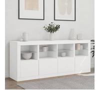 ""Bon plan"" Buffet bahut vaisselier - JILI HOT - Buffet avec lumières LED - blanc 163x37x67cm - commode Salon/Cuisine Thome7175911