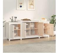 ""Bon plan"" Buffet bahut vaisselier - JILI HOT - Buffet Blanc 164x37x68cm - Bois massif de pin - commode Salon/Cuisine Thome5225946