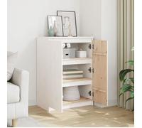""Bon plan"" Buffet bahut vaisselier - JILI HOT - Buffet Blanc 60x36x84cm - Bois de pin massif - commode Salon/Cuisine Thome7186477