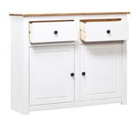 ""Bon plan"" Buffet bahut vaisselier - JILI HOT - Buffet Blanc 93x40x80cm Pin Gamme Panama - commode Salon/Cuisine Thome7561899