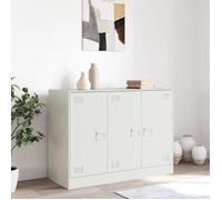 ""Bon plan"" Buffet bahut vaisselier - JILI HOT - Buffet blanc 99x39x73cm acier - commode Salon/Cuisine Thome3712243