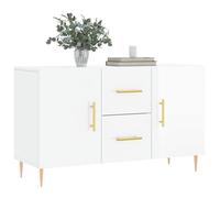""Bon plan"" Buffet bahut vaisselier - JILI HOT - Buffet blanc brillant 100x36x60cm - Bois d'ingénierie - commode Salon/Cuisine