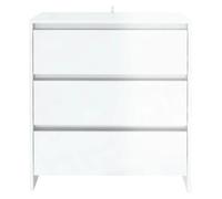 ""Bon plan"" Buffet bahut vaisselier - JILI HOT - Buffet Blanc brillant 70x41x75cm - Bois d'ingénierie - commode Salon/Cuisine